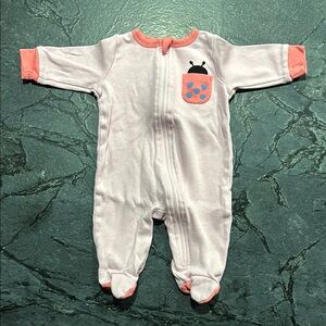 Koala Kids Pink Quilted Footie Sleeper